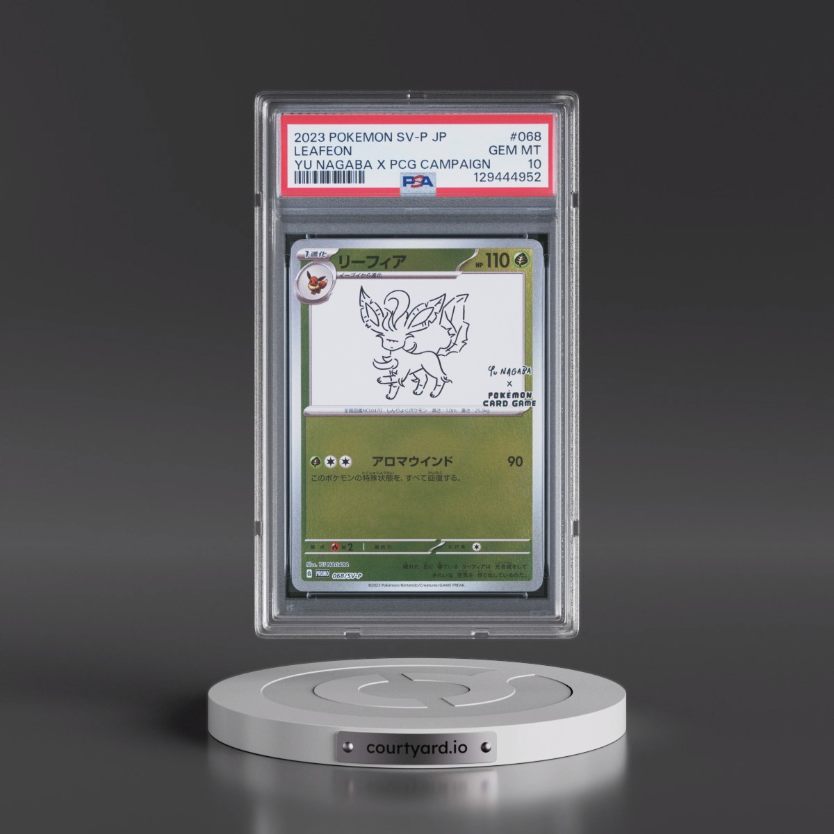 2023 Pokémon SV-P Promo #068 Leafeon - YU Nagaba X Pokemon Card Game Campaign (PSA 10 GEM MINT)