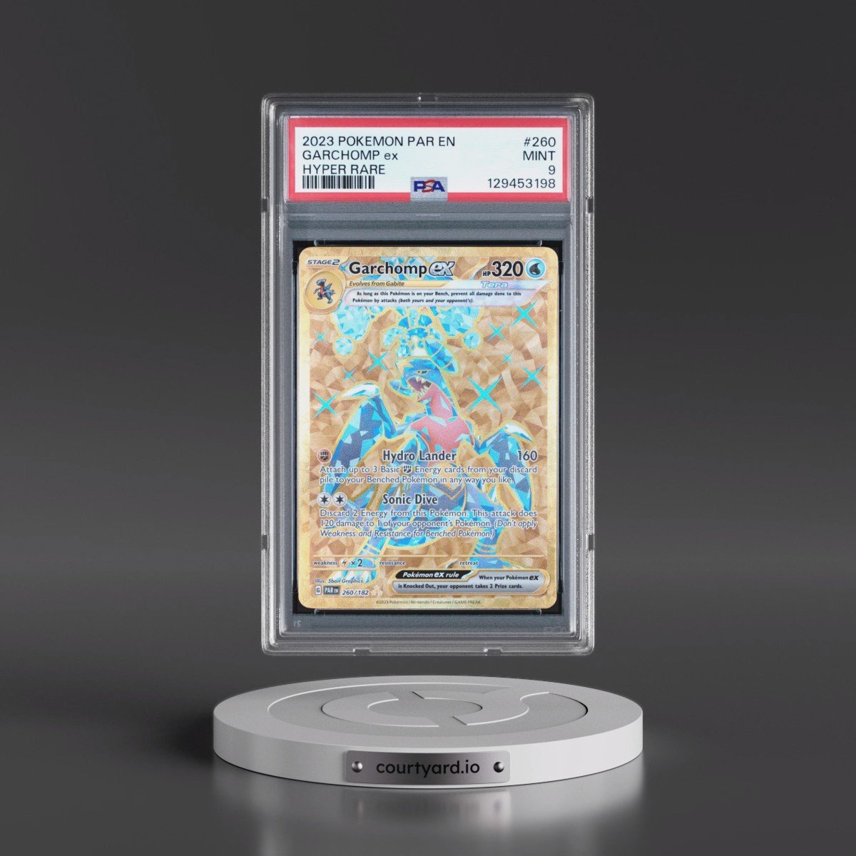 2023 Pokémon Par EN-Paradox Rift #260 Garchomp EX - Holo Hyper Rare (PSA 9 MINT)