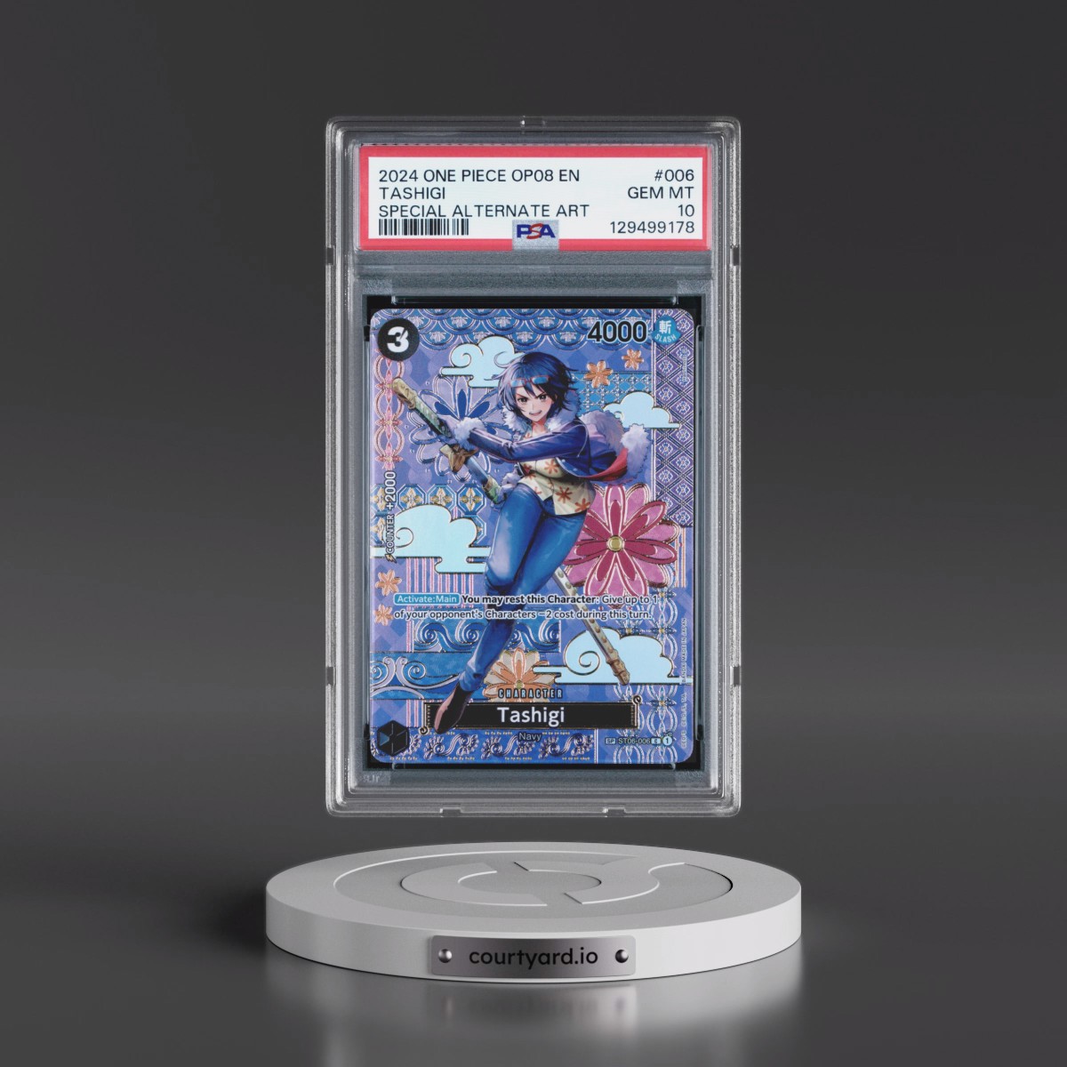 2024 One Piece OP08-Two Legends #006 Tashigi - Special Alternate Art (PSA 10 GEM MINT)