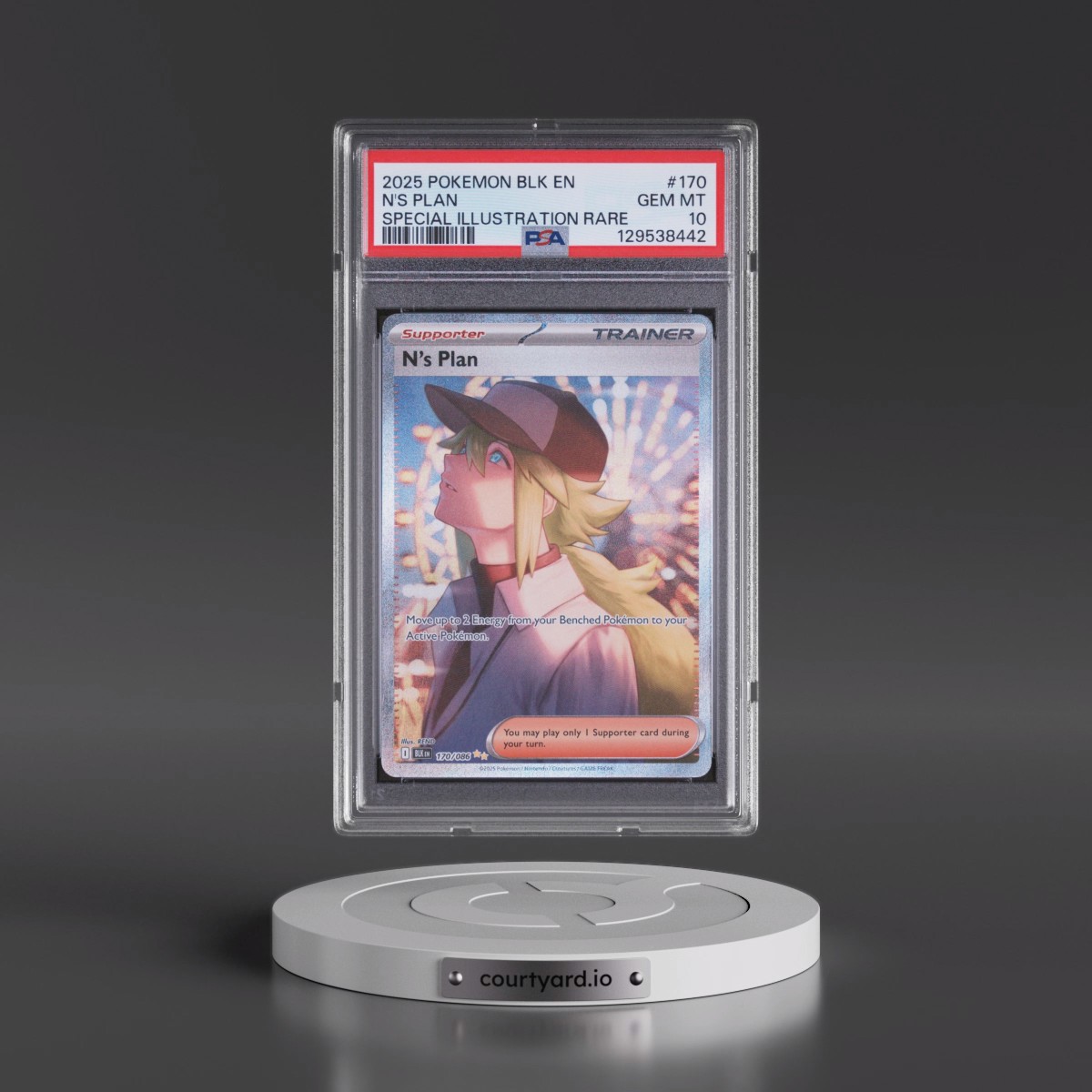 2025 Pokémon Blk EN-Black Bolt #170 N's Plan - Special Illustration Rare (PSA 10 GEM MINT)