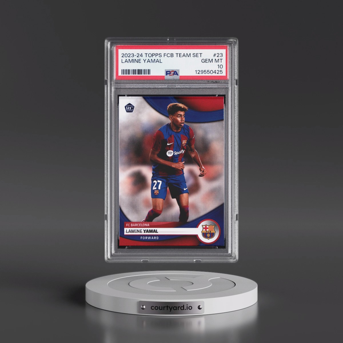 2023 Topps FC Barcelona Team Set #23 Lamine Yamal (PSA 10 GEM MINT)