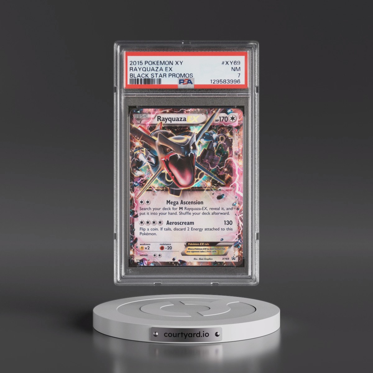 2015 Pokémon XY Black Star Promos #XY69 Rayquaza EX - Holo (PSA 7 NM)