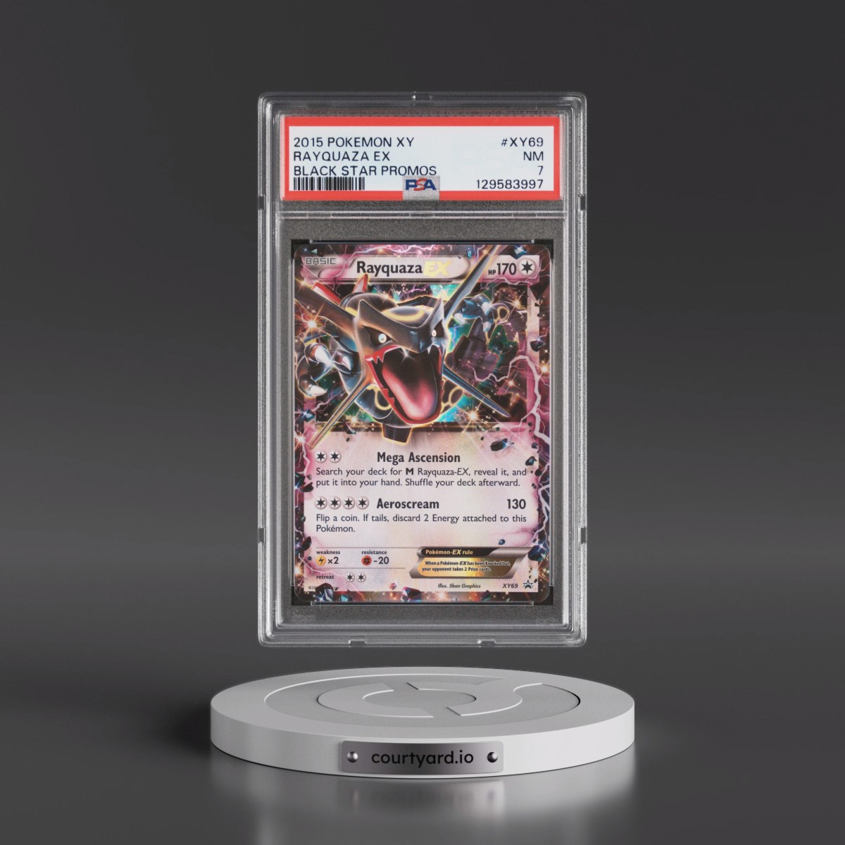 2015 Pokémon XY Black Star Promos #XY69 Rayquaza EX - Holo (PSA 7 NM)