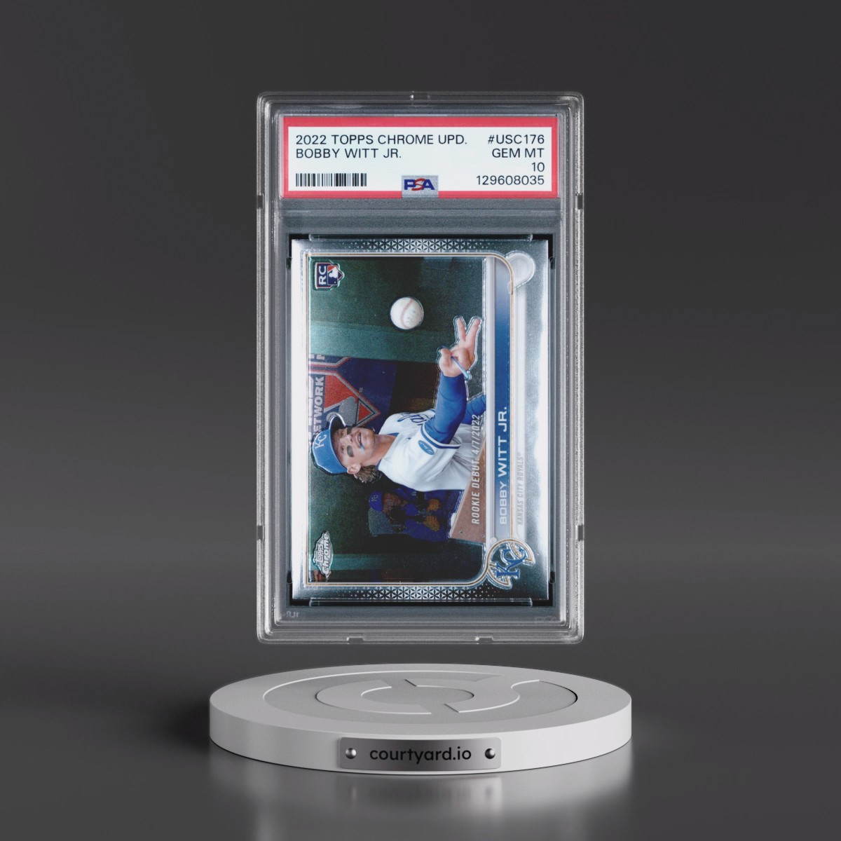 2022 Topps Chrome Update #USC176 Bobby Witt Jr. (PSA 10 GEM MINT)