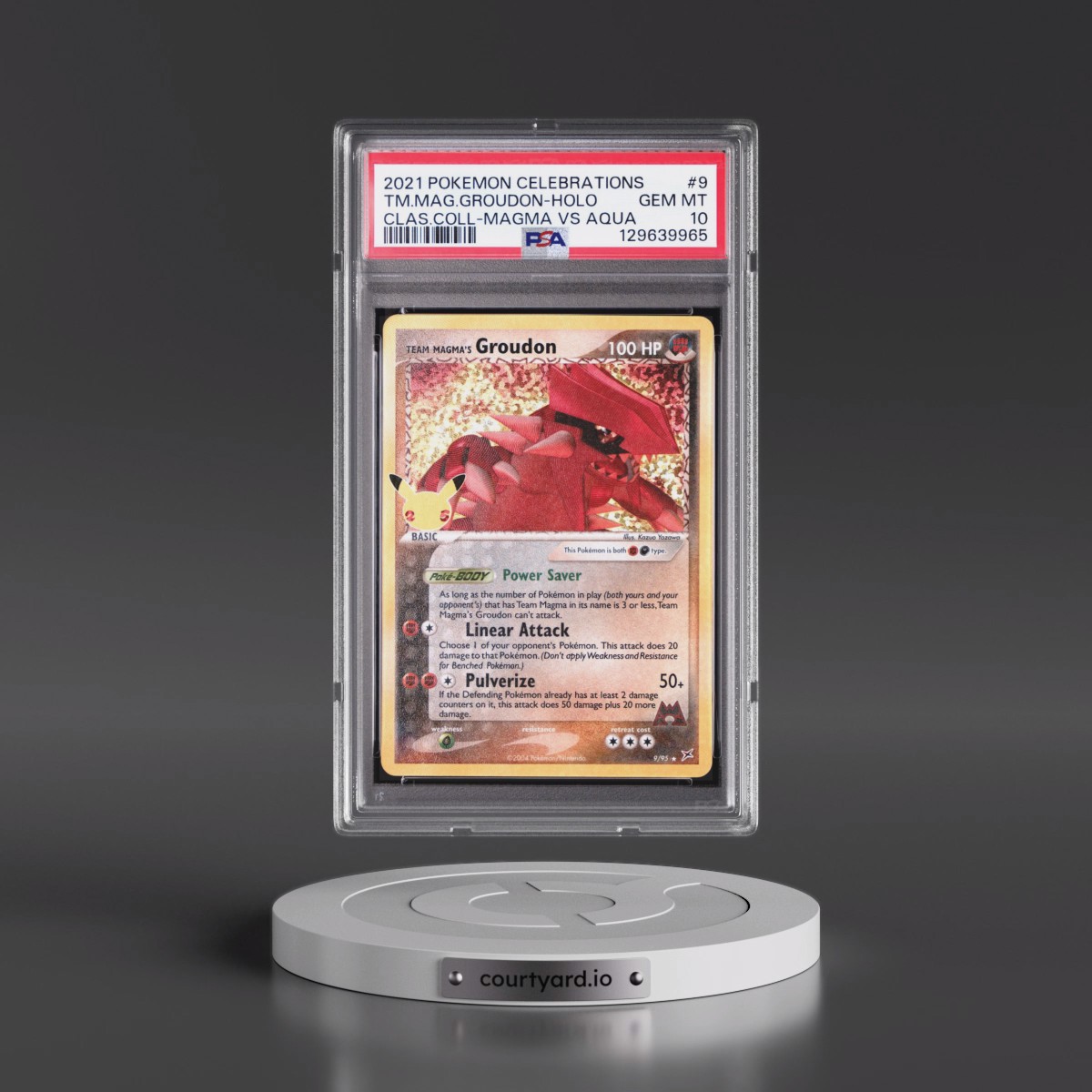 2021 Pokémon Celebrations Classic Collection #9 Team Magma's Groudon - Holo (PSA 10 GEM MINT)