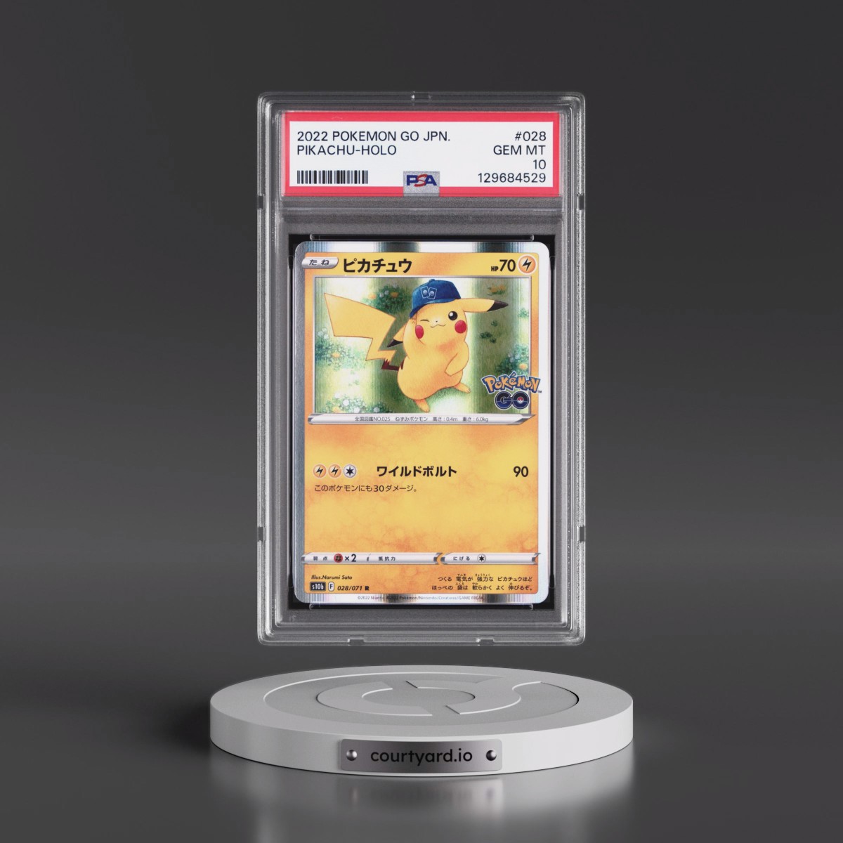 2022 Pokémon Go #028 Pikachu - Holo (PSA 10 GEM MINT)