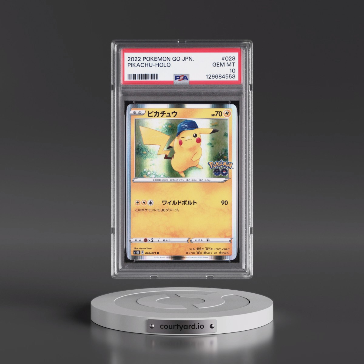 2022 Pokémon Go #028 Pikachu - Holo (PSA 10 GEM MINT)