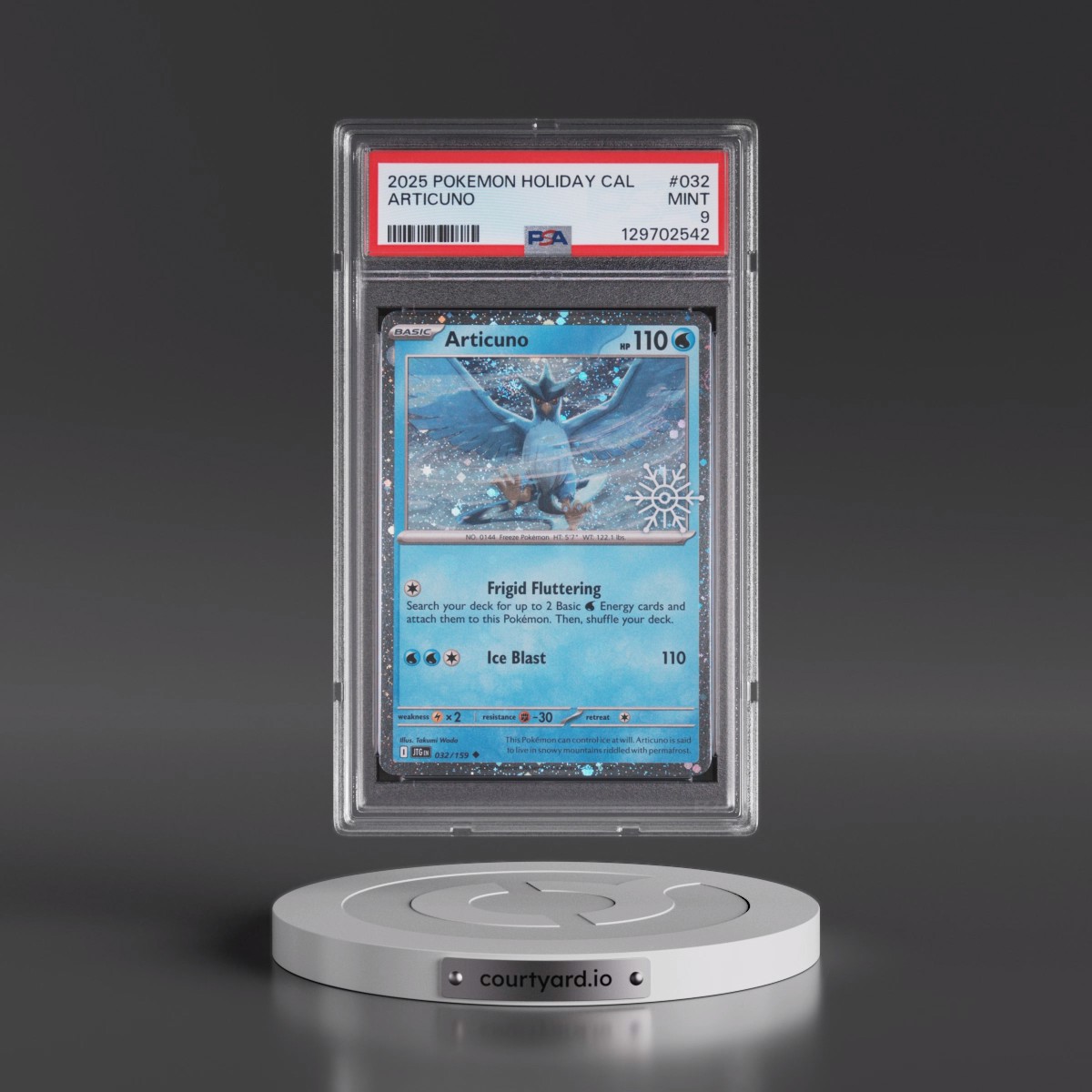 2025 Pokémon Holiday Calendar #032 Articuno (PSA 9 MINT)