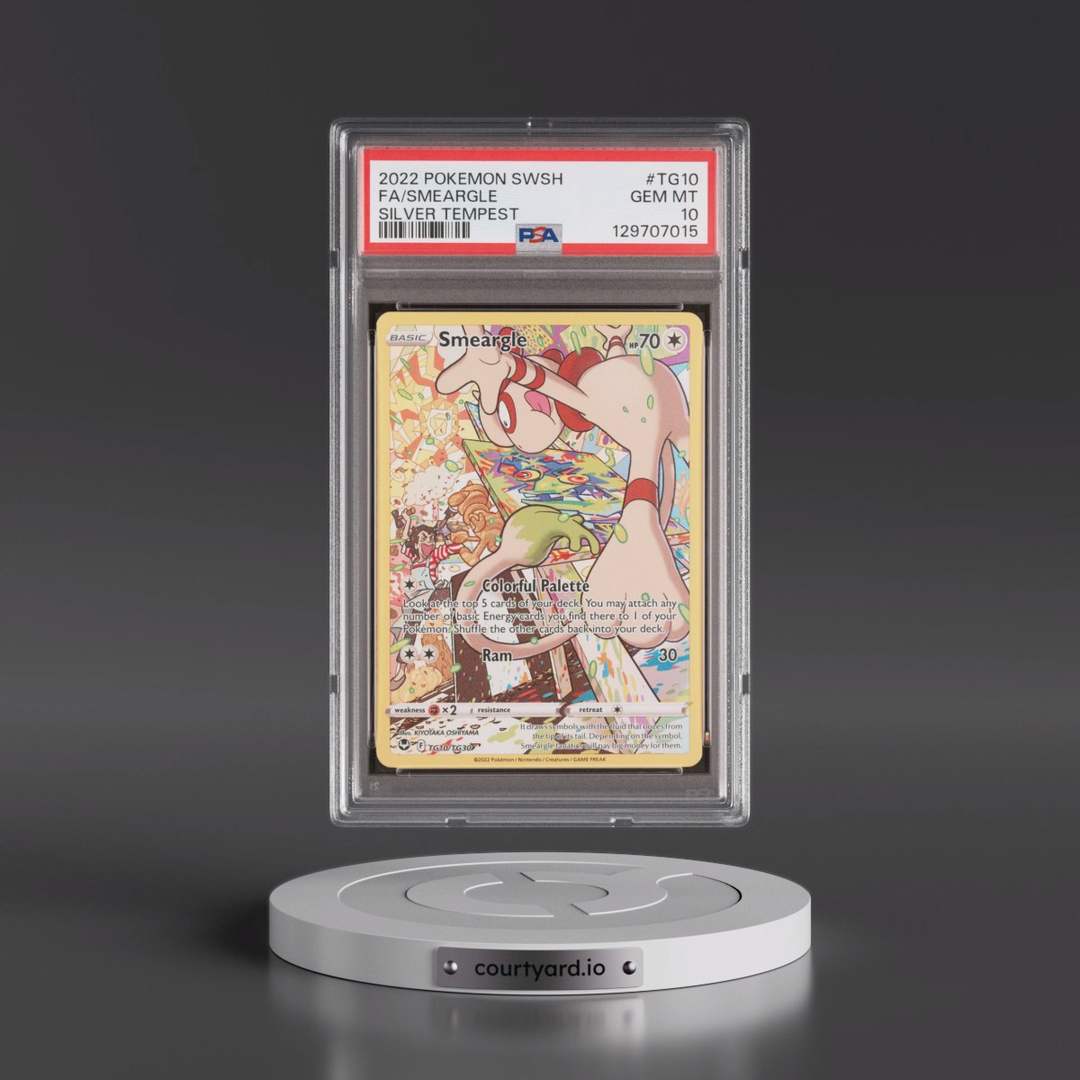 2022 Pokémon Sword & Shield Silver Tempest #TG10 Smeargle - Full Art (PSA 10 GEM MINT)