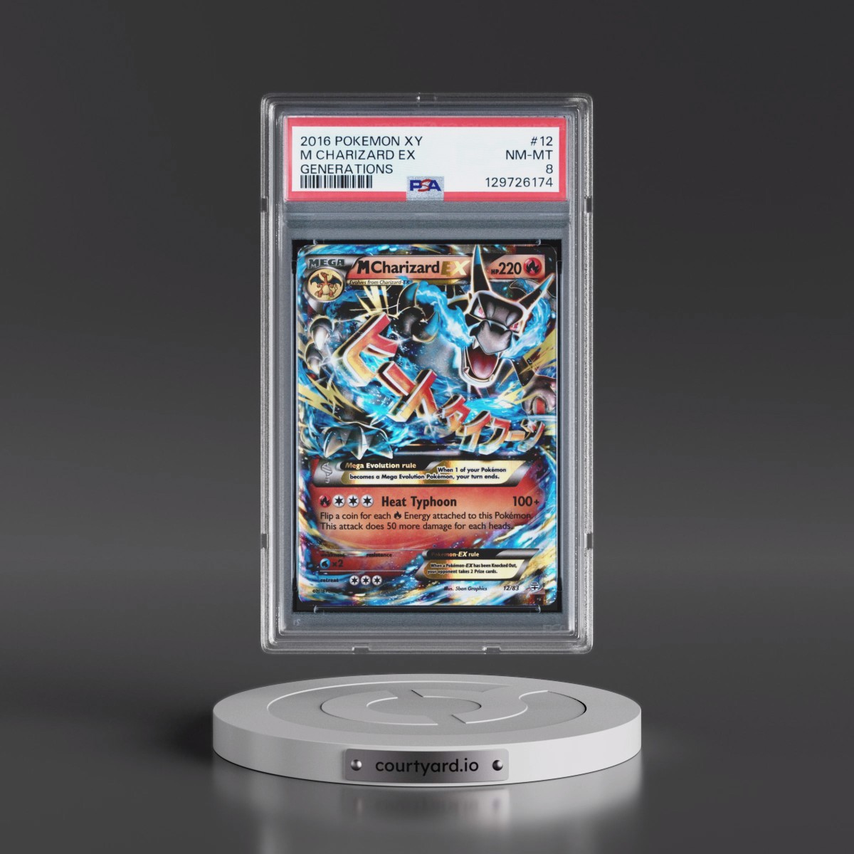 2016 Pokémon XY Generations #12 M Charizard EX - Holo (PSA 8 NM-MT)