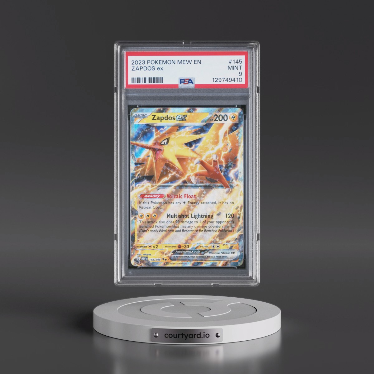 2023 Pokémon Mew EN-151 #145 Zapdos EX - Holo (PSA 9 MINT)