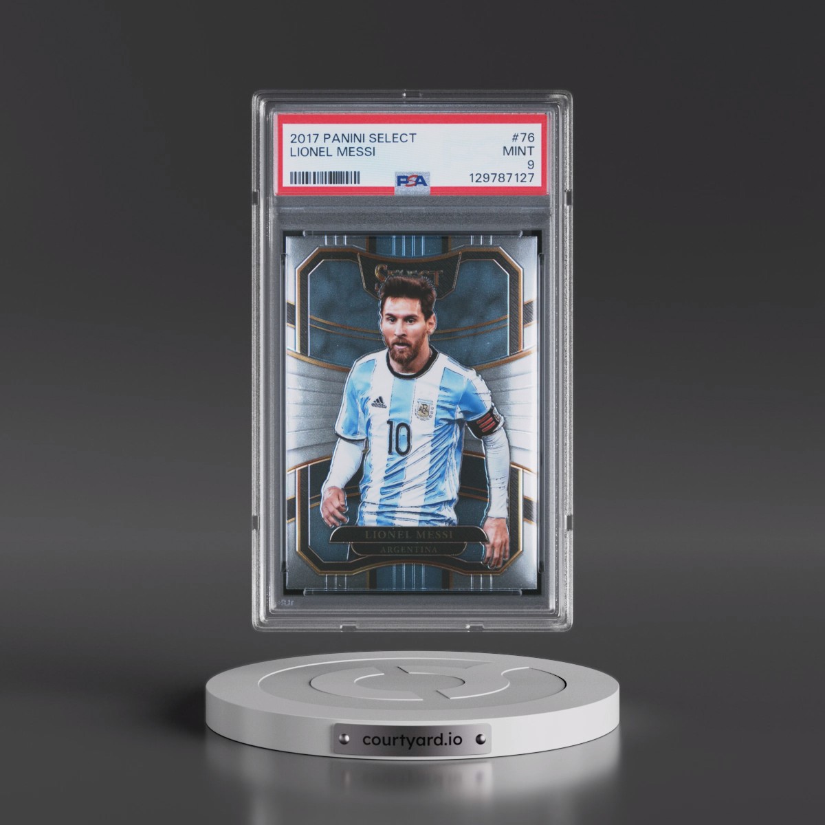 2017 Panini Select #76 Lionel Messi (PSA 9 MINT)