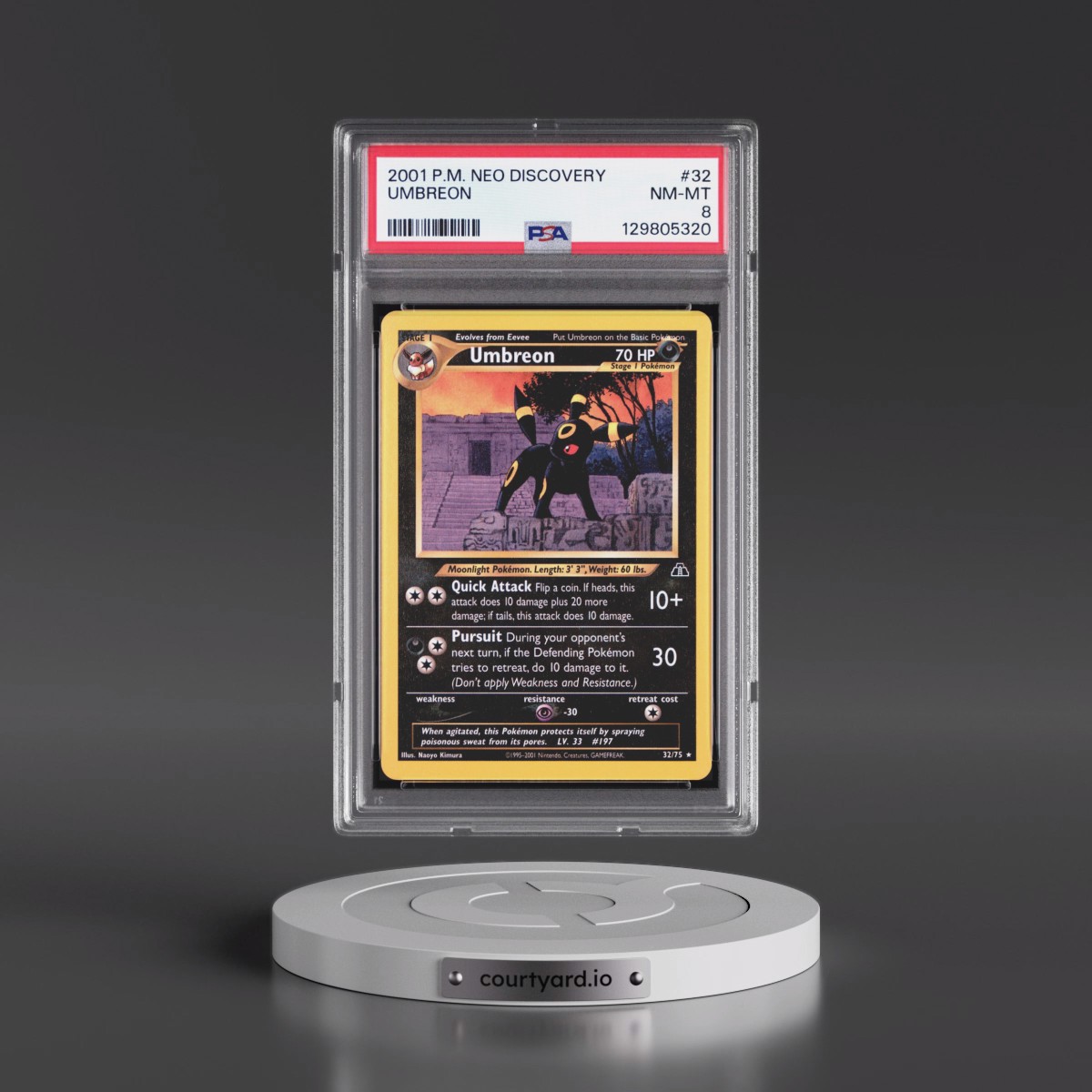 2001 Pokémon Neo Discovery #32 Umbreon (PSA 8 NM-MT)