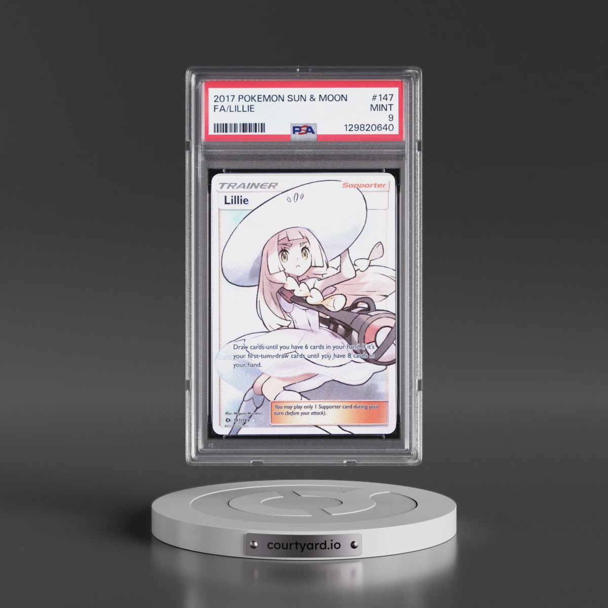 2017 Pokémon Sun & Moon #147 Lillie - Full Art (PSA 9 MINT)