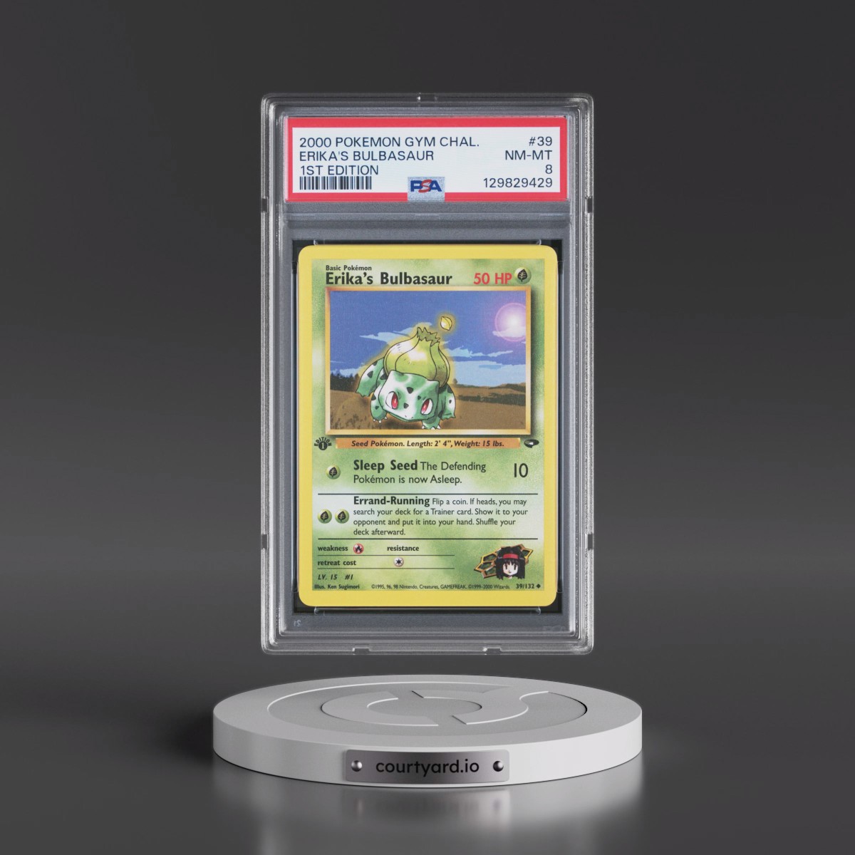 2000 Pokémon Gym Challenge #39 Erika's Bulbasaur - 1st Edition (PSA 8 NM-MT)