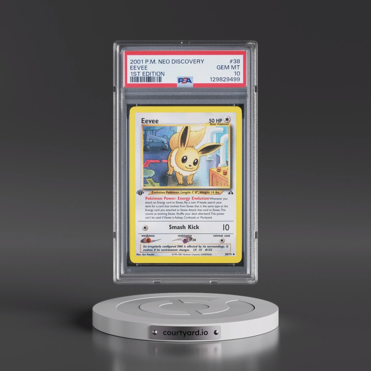 2001 Pokémon Neo Discovery #38 Eevee - 1st Edition (PSA 10 GEM MINT)