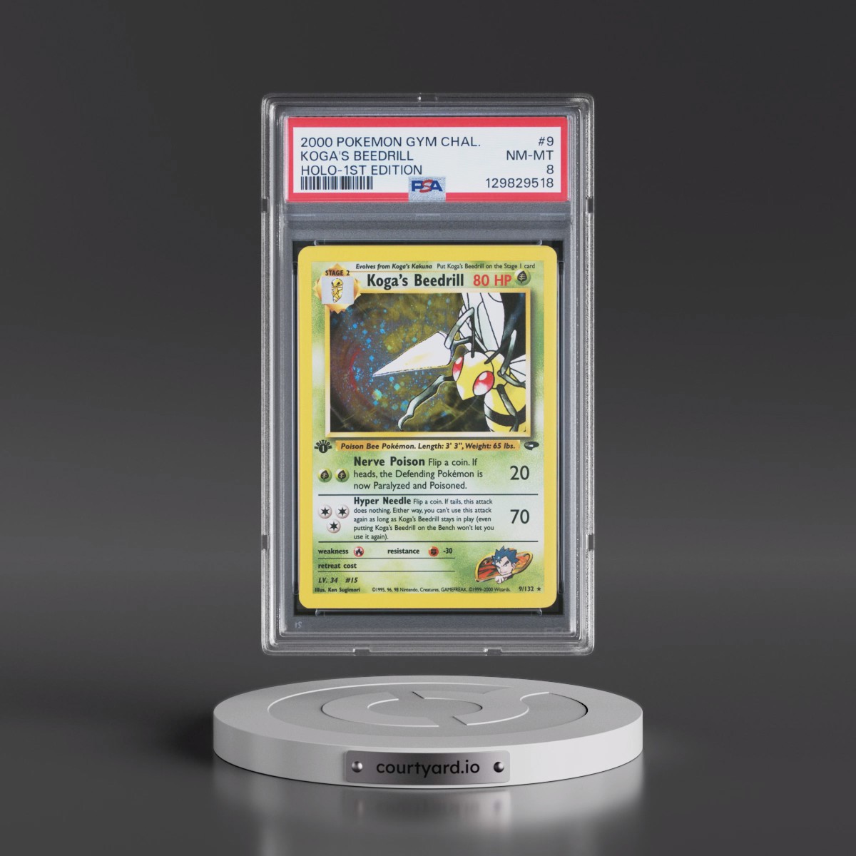 2000 Pokémon Gym Challenge #9 Koga's Beedrill - 1st Edition Holo (PSA 8 NM-MT)