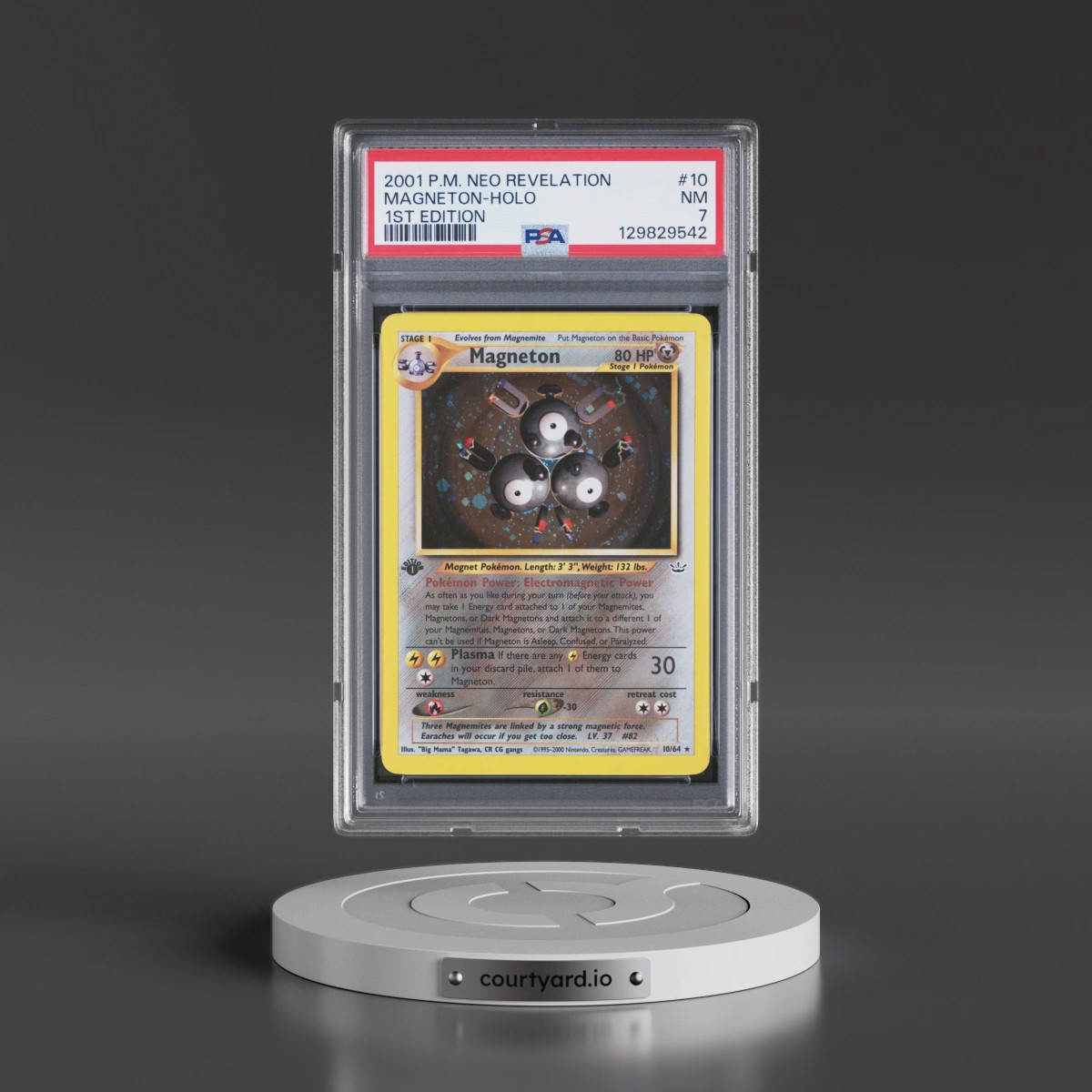 2001 Pokémon Neo Revelation #10 Magneton - 1st Edition Holo (PSA 7 NM)