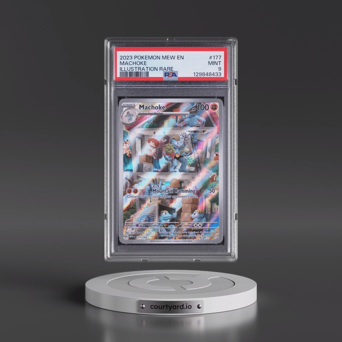 2023 Pokémon Mew EN-151 Machoke - Illustration Rare #177 PSA 9