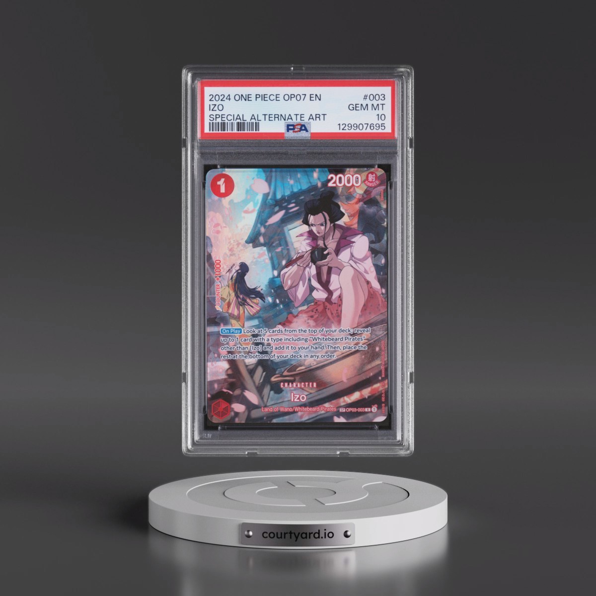 2024 One Piece OP07-500 Years in the Future #003 Izo - Special Alternate Art (PSA 10 GEM MINT)