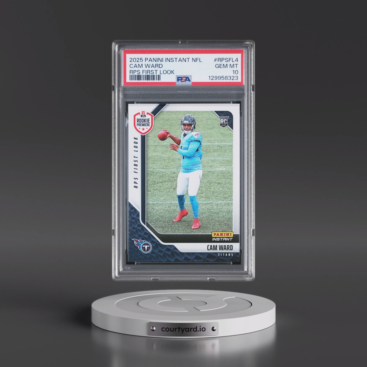 2025 Panini Instant NFL Rps First Look #RPSFL4 Cam Ward (PSA 10 GEM MINT)