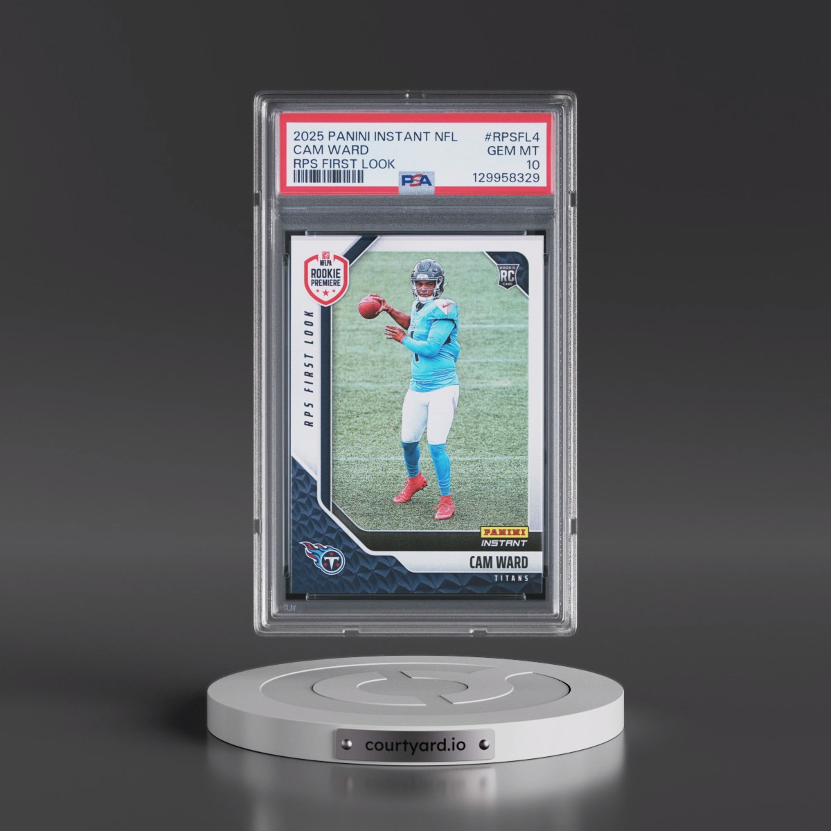 2025 Panini Instant NFL Rps First Look #RPSFL4 Cam Ward (PSA 10 GEM MINT)