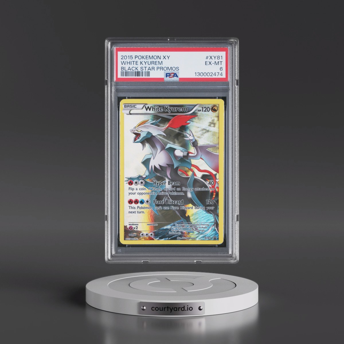 2015 Pokémon XY Black Star Promos #XY81 White Kyurem (PSA 6 EX-MT)