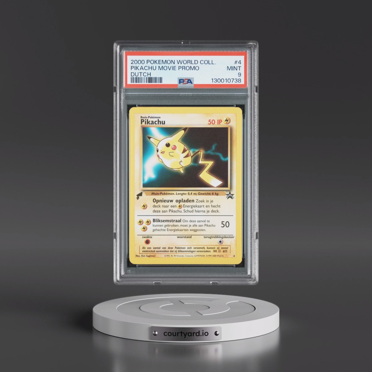 2000 Pokémon Pikachu World #4 Pikachu Movie Promo (PSA 9 MINT)