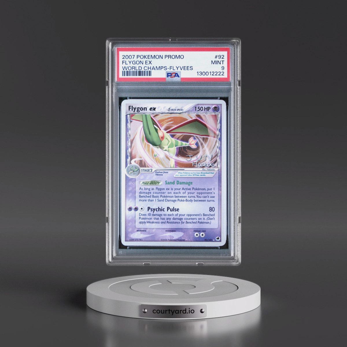 2007 Pokémon World Championships Promo #92 Flygon EX - Holo Flyvees (PSA 9 MINT)