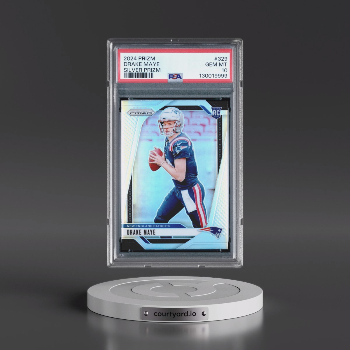 2024 Panini Prizm #329 Drake Maye - Silver Prizm (PSA 10 GEM MINT)