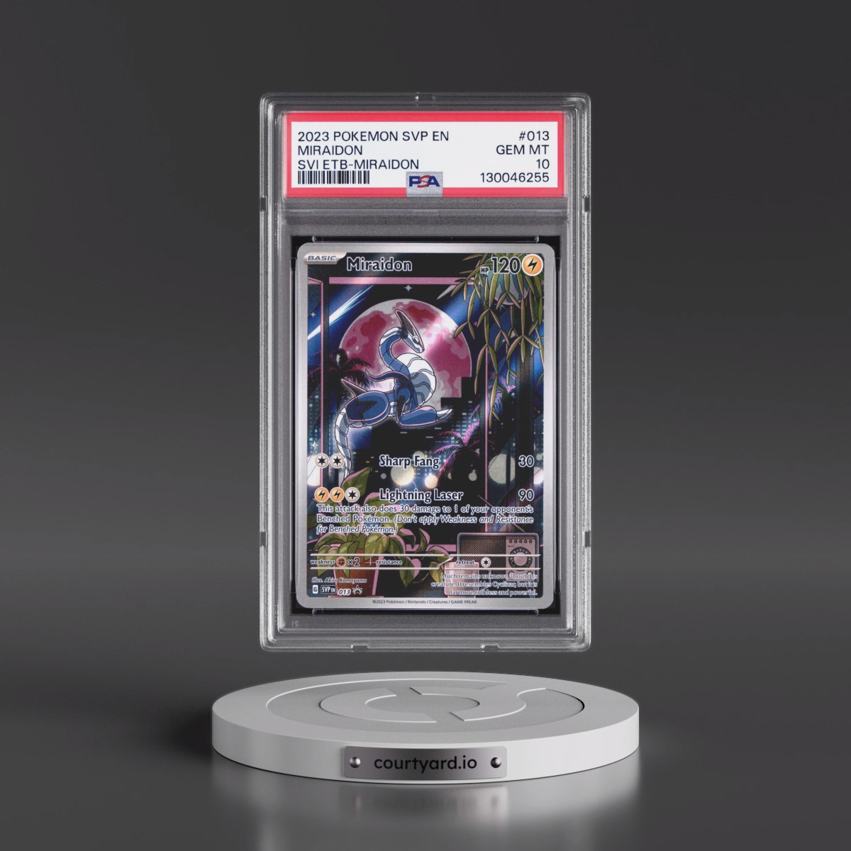 2023 Pokémon Svp EN-SV Black Star Promo #013 Miraidon - Scarlet & Violet Elite Trainer Box-Miraidon (PSA 10 GEM MINT)