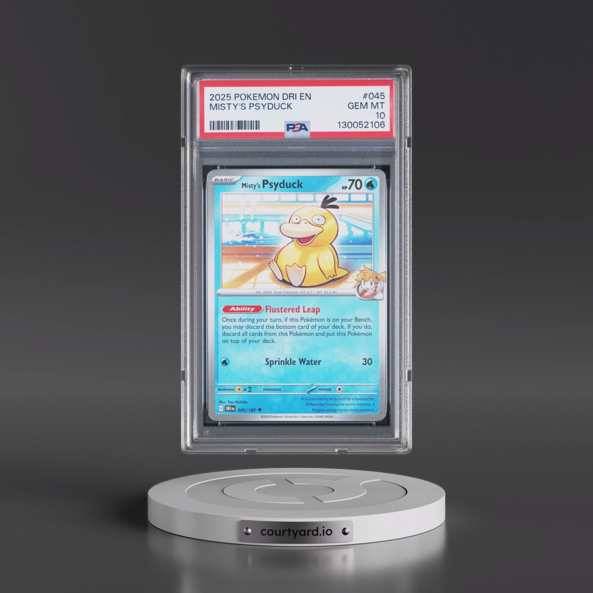 2025 Pokémon Dri EN-Destined Rivals #045 Misty's Psyduck (PSA 10 GEM MINT)
