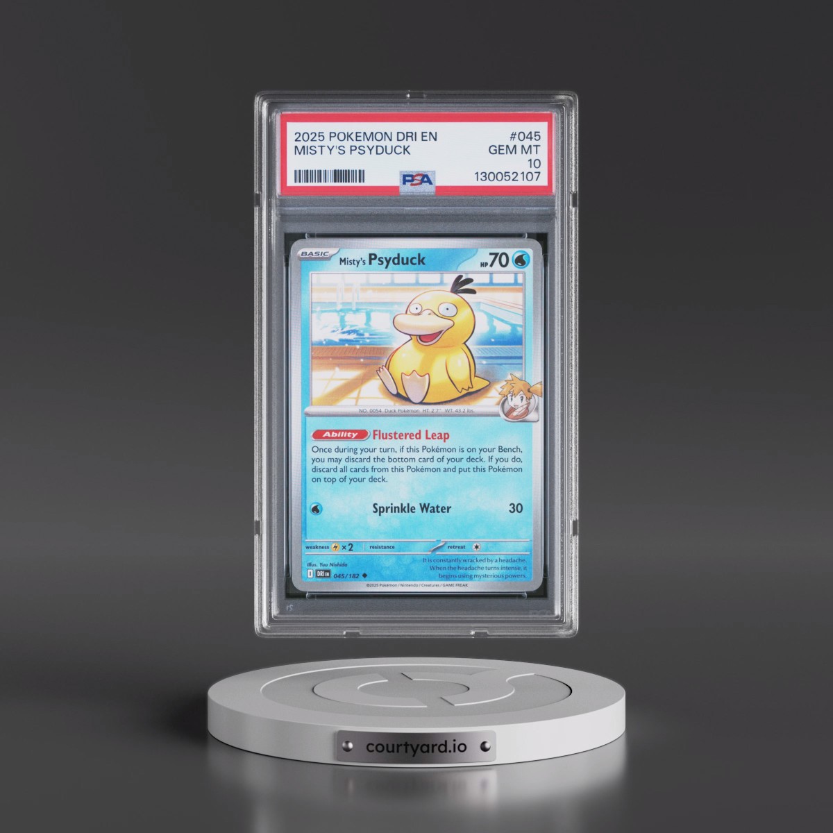 2025 Pokémon Dri EN-Destined Rivals #045 Misty's Psyduck (PSA 10 GEM MINT)
