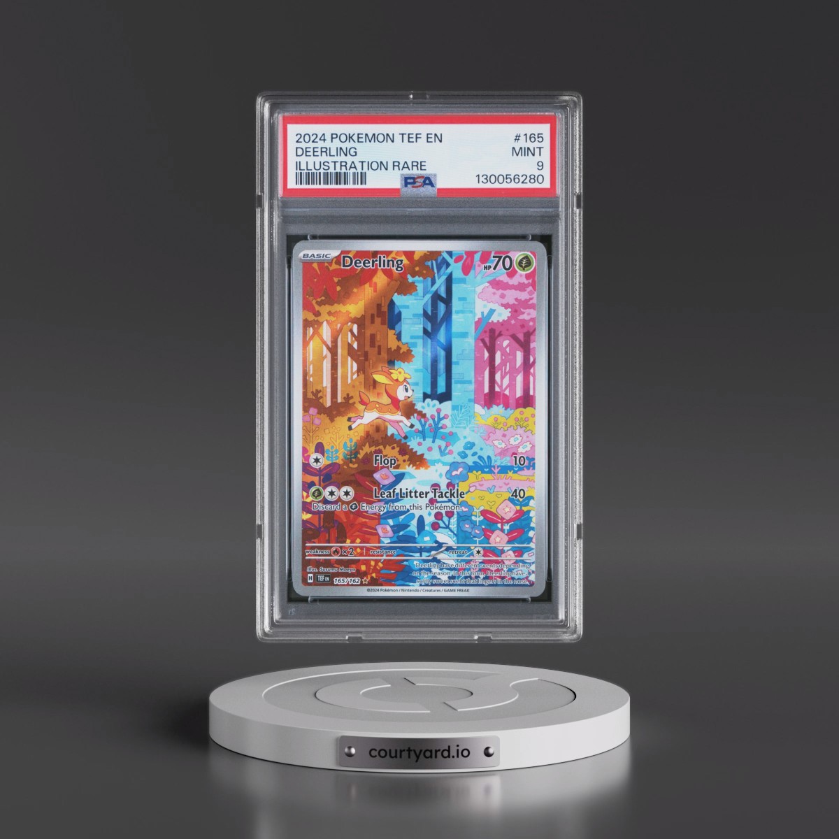 2024 Pokémon Tef EN-Temporal Forces #165 Deerling - Illustration Rare (PSA 9 MINT)