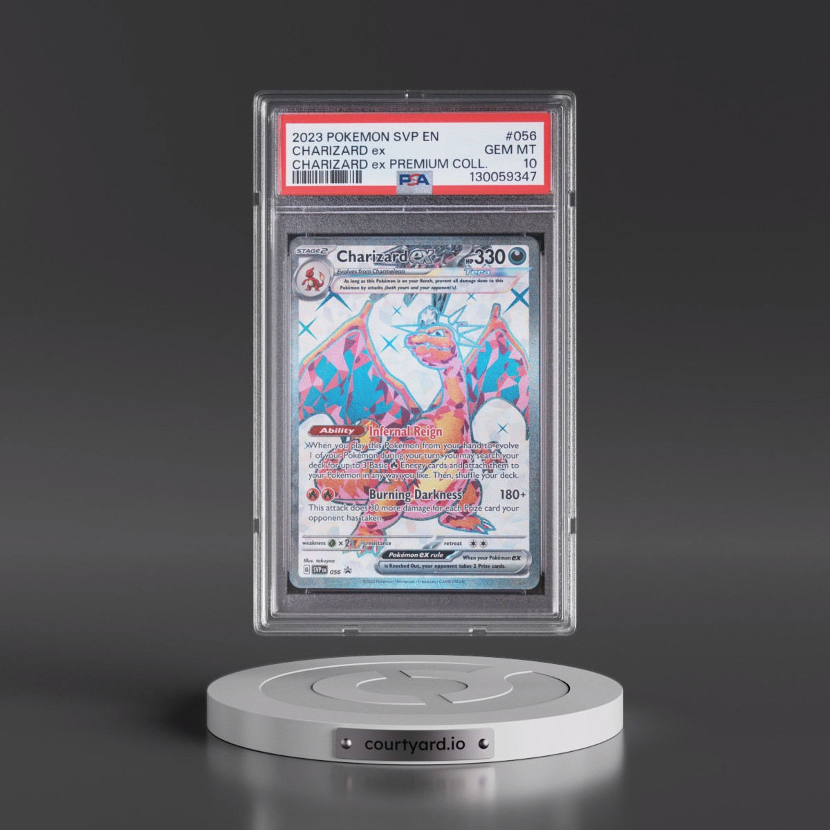 2023 Pokémon Svp EN-SV Black Star Promo #056 Charizard EX - Holo Charizard EX Premium Collection (PSA 10 GEM MINT)