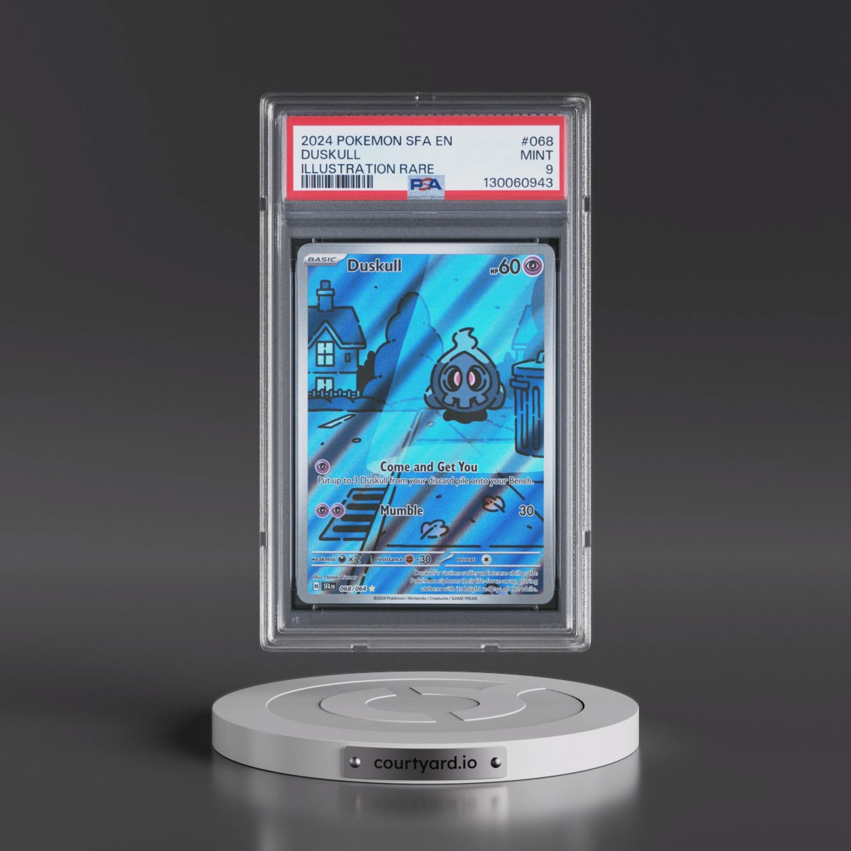 2024 Pokémon Sfa EN-Shrouded Fable #068 Duskull - Illustration Rare (PSA 9 MINT)
