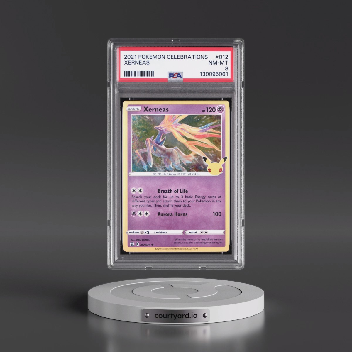 2021 Pokémon Celebrations #012 Xerneas (PSA 8 NM-MT)