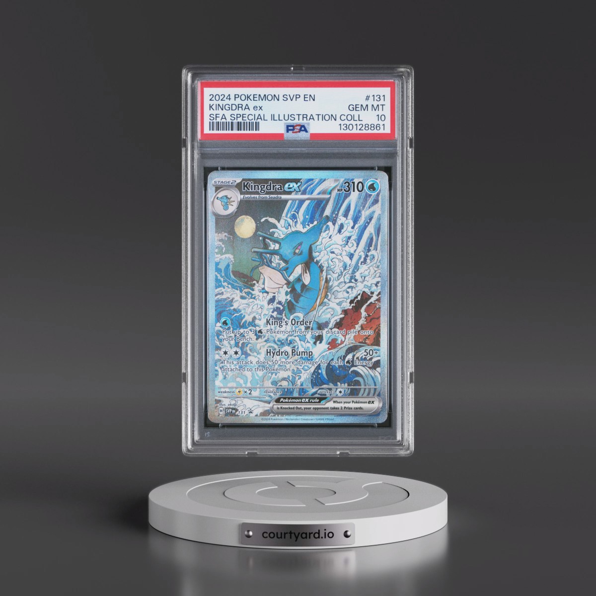 2024 Pokémon Svp EN-SV Black Star Promo #131 Kingdra EX - Holo Shrouded Fable Special Illustration Collection (PSA 10 GEM MINT)