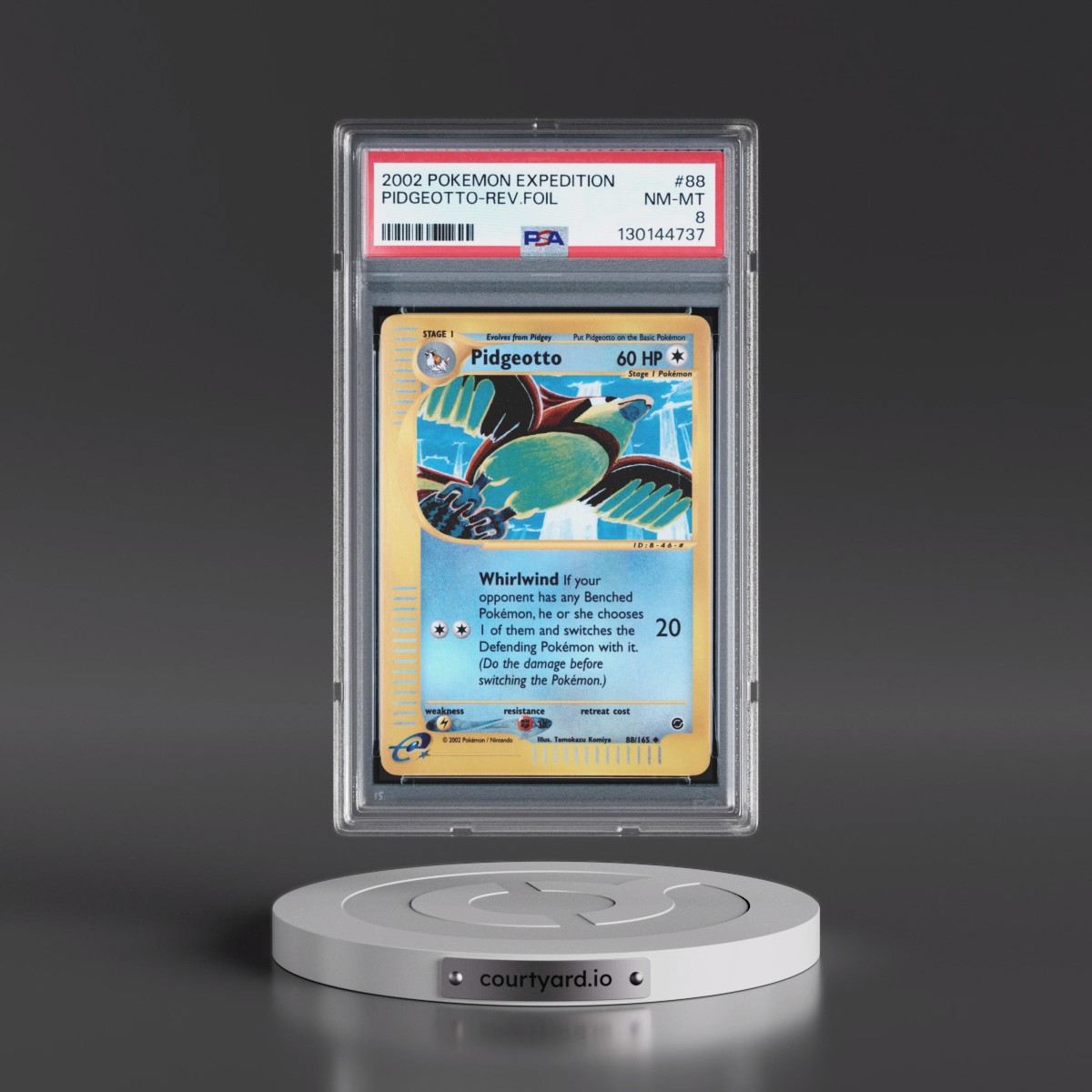 2002 Pokémon Expedition #88 Pidgeotto - Reverse Foil (PSA 8 NM-MT)