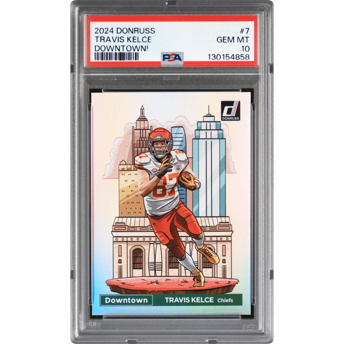 2024 Panini Donruss Downtown! #7 Travis Kelce (PSA 10 GEM MINT)