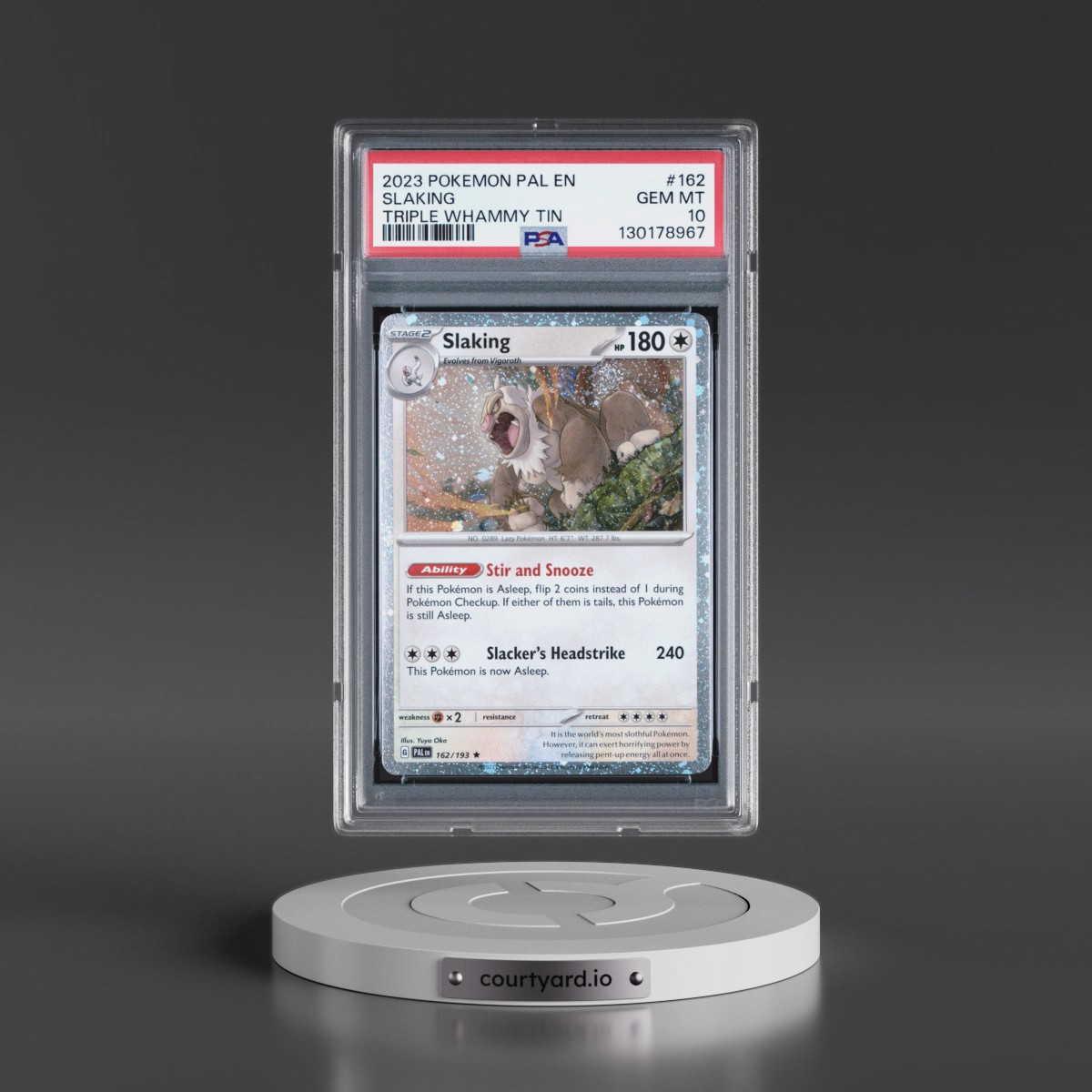 2023 Pokémon Pal EN-Paldea Evolved #162 Slaking - Triple Whammy Tin (PSA 10 GEM MINT)