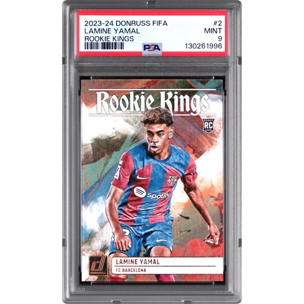 2023-24 Panini Donruss FIFA Rookie Kings #2 Lamine Yamal (PSA 9 MINT)