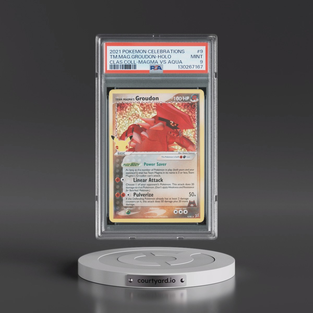 2021 Pokémon Celebrations Classic Collection #9 Team Magma's Groudon - Holo (PSA 9 MINT)