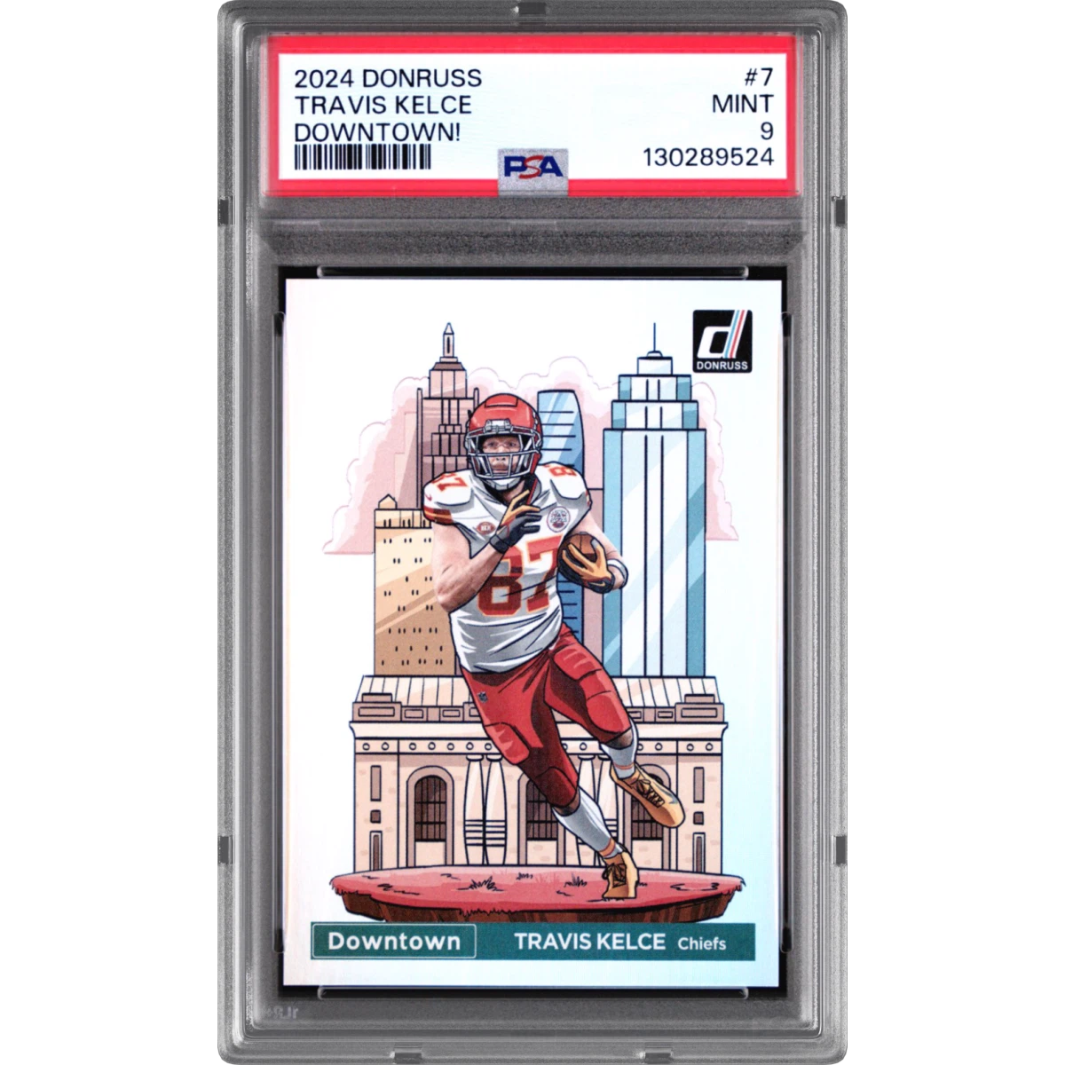 2024 Panini Donruss Downtown! #7 Travis Kelce (PSA 9 MINT)