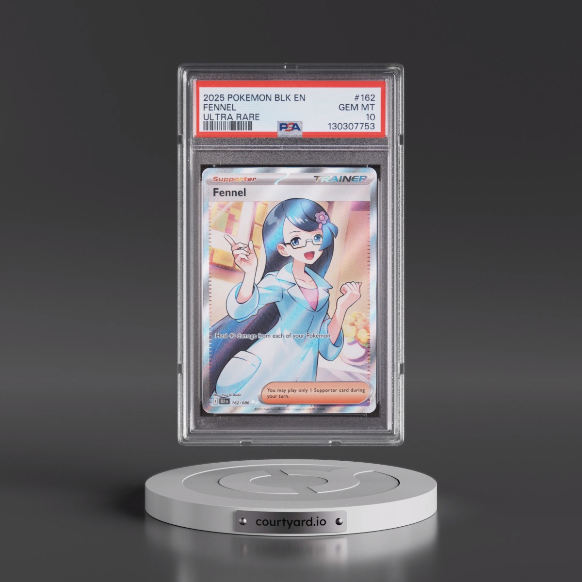 2025 Pokémon Blk EN-Black Bolt #162 Fennel - Ultra Rare (PSA 10 GEM MINT)