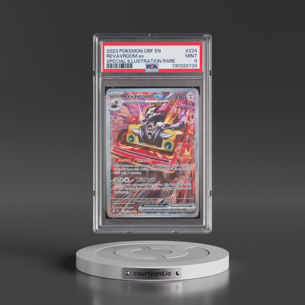 2023 Pokémon Obf EN-Obsidian Flames #224 Revavroom EX - Holo Special Illustration Rare (PSA 9 MINT)