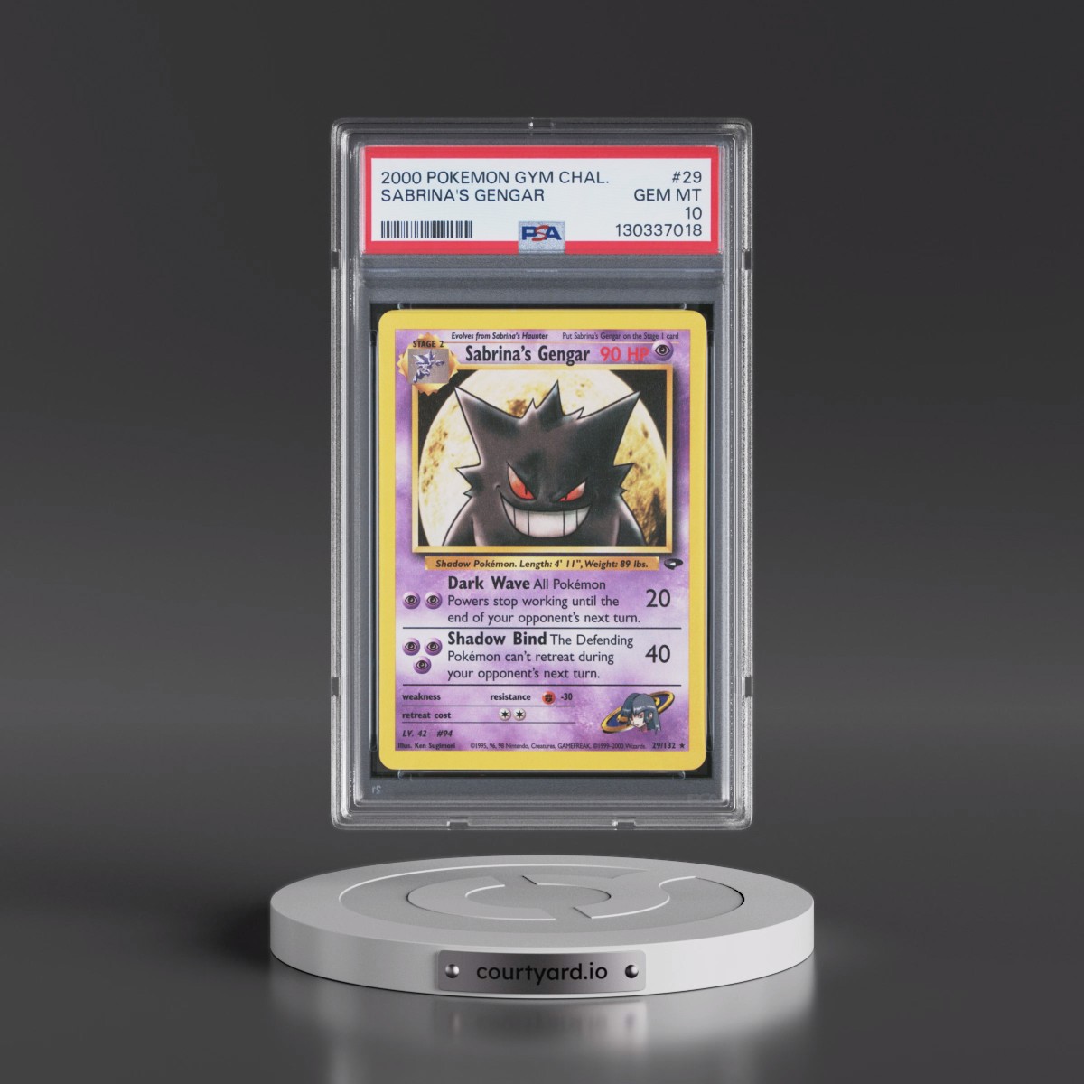 2000 Pokémon Gym Challenge #29 Sabrina's Gengar (PSA 10 GEM MINT)