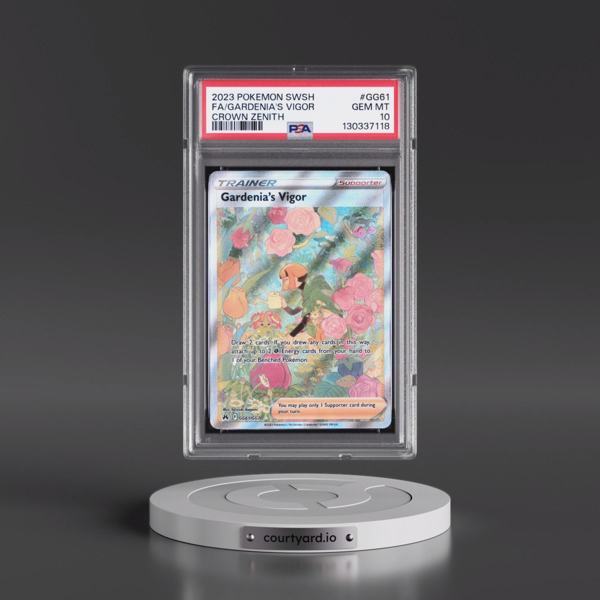 2023 Pokémon Sword and Shield Crown Zenith #GG61 Gardenia's Vigor - Full Art (PSA 10 GEM MINT)