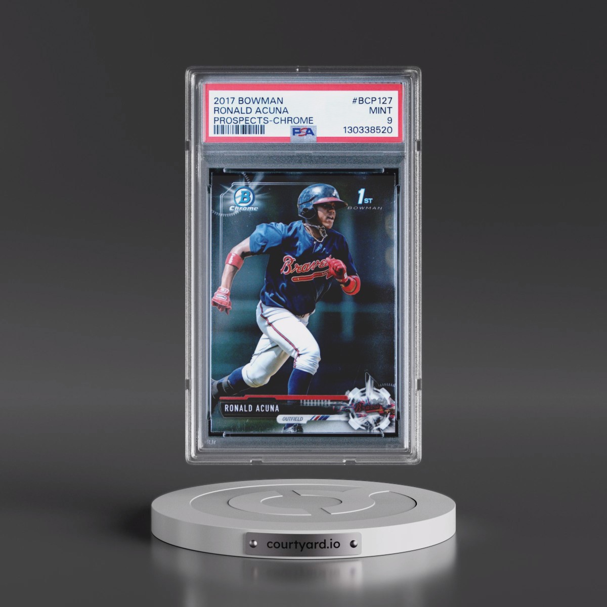 2017 Bowman Prospects #BCP127 Ronald Acuna - Chrome (PSA 9 MINT)