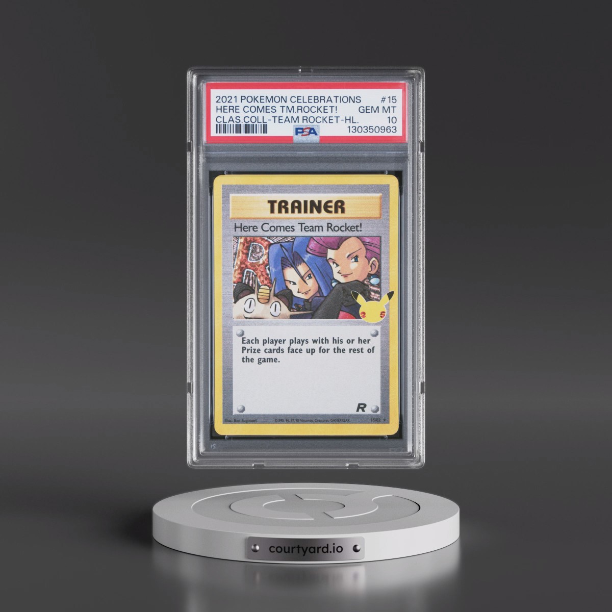 2021 Pokémon Celebrations Classic Collection #15 Here Comes Team Rocket! - Holo (PSA 10 GEM MINT)